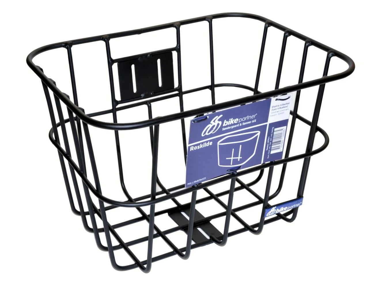 Bike Partner Roskilde Black Frontkurv, 27L
