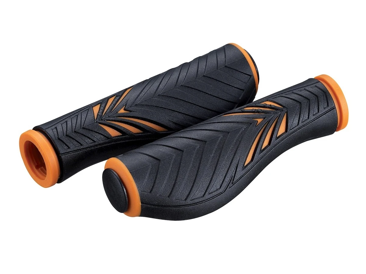 Bike Attitude Ergonomiske Gel Black/Orange Håndtag, 130mm