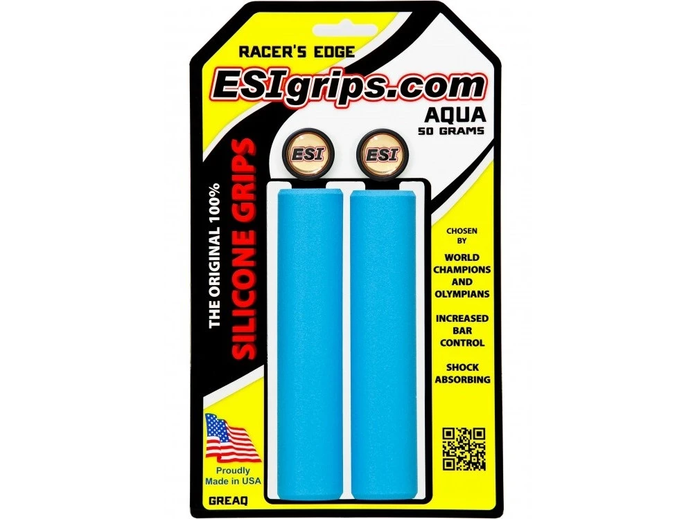 ESI Grips ESI Racers Edge Cykelhåndtag, Aqua Blue
