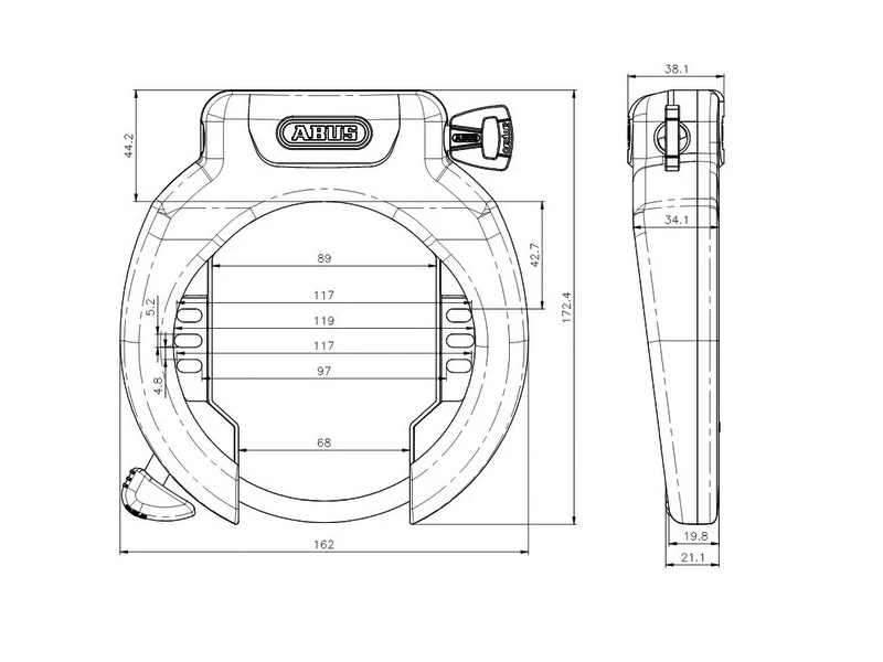 Abus Amparo 4750XL Ringlås, Bred - Image 2